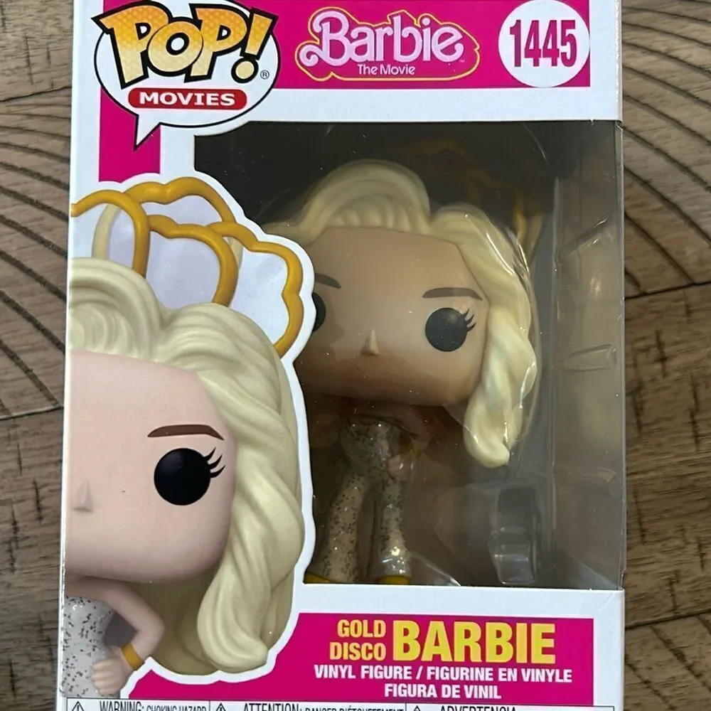 NIB Funko Gold Disco 💃 🪩 Barbie 💄 from Barbie Movie 🎥 🍿